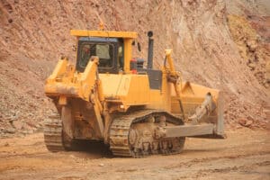 crawler dozer at work