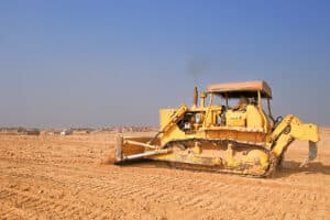 crawler dozer at a work site
